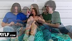 curiosity leads young milf teen to spitroast mmf