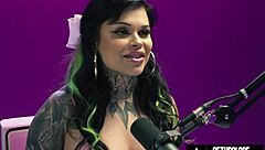 Up Close Busty Tattooed Babe Xwife Karen Hitachi Orgasm!