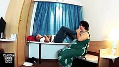 they get horny licking feet then devour her fat pussy