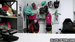 caught shoplifter amber summer gets stripped by officer