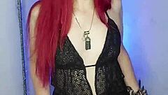 redhead solo begs for your cum while toying wet pussy