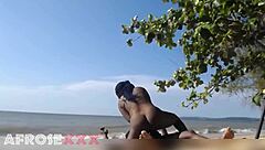 Black Ebony Assfucked Public Beach Cumshot