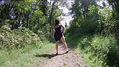 Watch anal plugged milf hike trails flashing ass