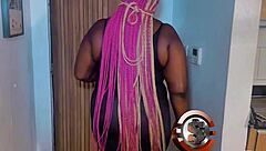 Teacher Moans as Pupil's Big Black Cock Pounds Her Fat Ebony Ass!