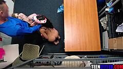 Shoplifting Teens Ravaged in Hardcore Threesome