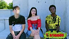 paola white's boyfriend watches her ride huge black cock cowgirl rough