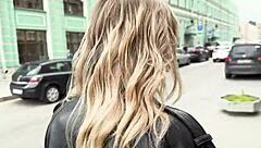 skinny college blonde moans riding stranger's cock after quick meet