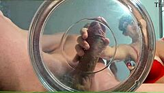 gilf enjoys slowmo cumshot in water with friend