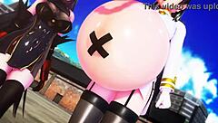 Girl Swells Up Huge Like Balloon In Femdom Play!