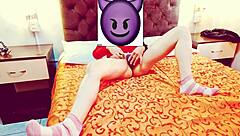 sexy latina masturbates solo with toys for me