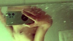 he heads to bathroom masturbating alone