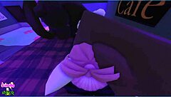 Viper pounds candy and her playful demi-human kittens intensely