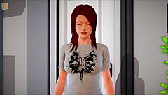 Redhead Small Tits Rides Big Cock Cowgirl Hard