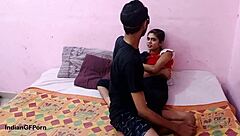 Skinny Indian teen babe rides huge cock in tight pussy