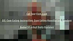 Lick up every drop of your cum cei humiliation joi!