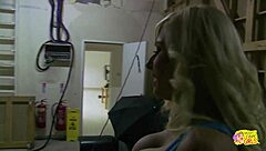 a sexy blonde and brunette fucked hard in wardrobe