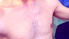 young guy wakes up horny flashes everything in bathroom