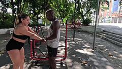 watch me pound this milf's tight ass raw while she screams for more interracial cock!