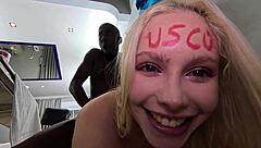 Med student aluna takes anal pounding and piss drink reward