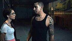 Petite Glasses Teen Sucks Rides Rough Outdoor Cock