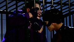 blonde big tits milf joins batman orgy for hardcore face fucking