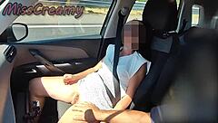 oh god fingering my pussy in the car driving me to squirt hard misscreamy