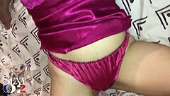 french slut in satin nightie sucks cock and rims ass dirty