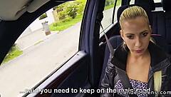 Hey, you! Blonde hitchhiker slut rides cock hard in car POV now!