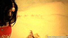 Beautiful Indian brunette teases with erotic nude striptease dance