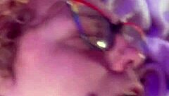 dripping goth slut cums hard bound with toy ripping clothes in rough play!