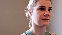 Gym lesbians kiss lick pussies during intense workout session