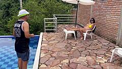 Horny Pool Guy Fucks Me Deep While Hubby Away