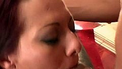 fucking redhead cougar mom in lingerie deepthroat fishnets heels