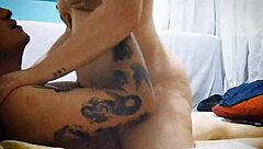 sucked his thick cock then took delicious doggy pounding