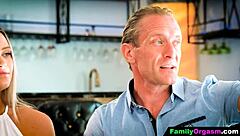 Step Daddy Rips Clothes for Quick Deepthroat Face Fuck Orgasm!