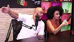 Sensual redhead shows tight pussy and sucks black cock hard