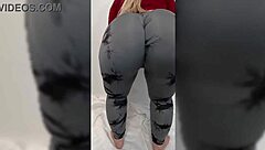 Bouncing my huge milf ass in tight yoga pants!