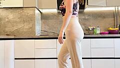 stepmom's tight pussy ridden hard to skip chores entirely