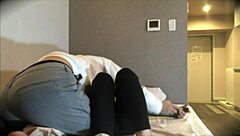 japanese girl panics during intense coworker sex call