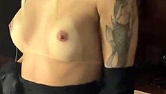 Petite blonde latina shakes natural tits in pov sloppy deepthroat rimjob cumshot