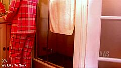 cum blasts all over my teasing glasses closeup pov