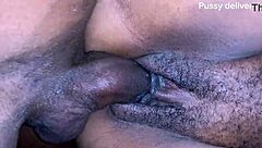 her tight pussy strains around his massive throbbing cock