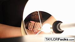 taylor vixen strips nude in hotel room fingering her big tits pussy solo