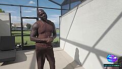 mature wife chokes on bbc in wild backyard bareback romp