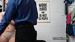 Super curvy Vanessa Cage mounts horny officer's cock in steamy office ride, her big ass bouncing wildly as she takes control.