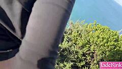 Cute Blonde Girlfriend Deepthroat Blowjob Facial Cumshot Outdoor Beach Fuck