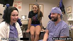 Doctor Forces Hitachi Orgasms on Lesbian Patient!