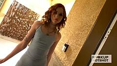 young redhead scarlett skies braces cum covered after sloppy deepthroat doggystyle