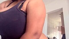 busty milf catches prank and rides cock secretly