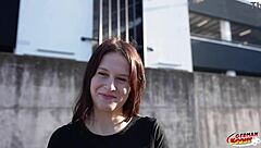 delina's tight redhead casting pickup fuck